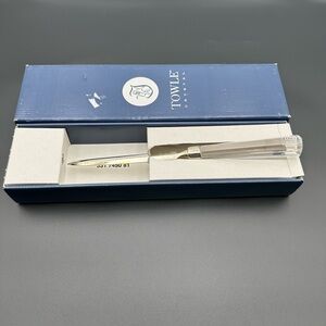 Towle Full Lead Crystal Glass Handled Charis Letter Opener #331 7450 81